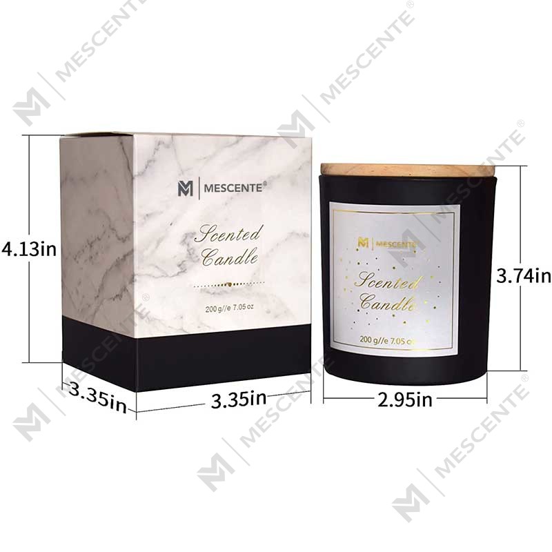 M&Scent Custom Logo Mini Rund Krystalglasflaske Stærk Kaffe Soja Voks Duftlys med Æske i Bulk