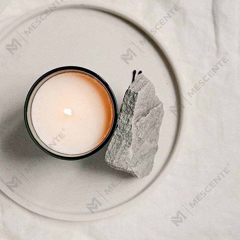 M&Scent Custom Logo Mini Rund Krystalglasflaske Stærk Kaffe Soja Voks Duftlys med Æske i Bulk
