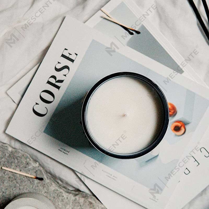M&Scent Custom Logo Mini Rund Krystalglasflaske Stærk Kaffe Soja Voks Duftlys med Æske i Bulk