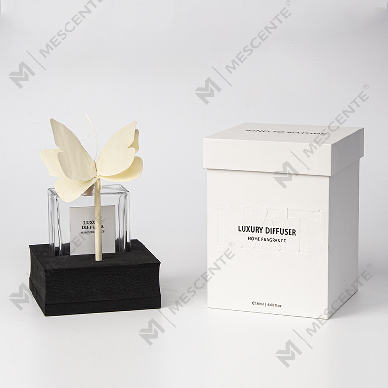M&Scent stor firkantet flaske Big Rattan Stick Flydende Aromaterapi Reed Diffuser favoriserer med prop