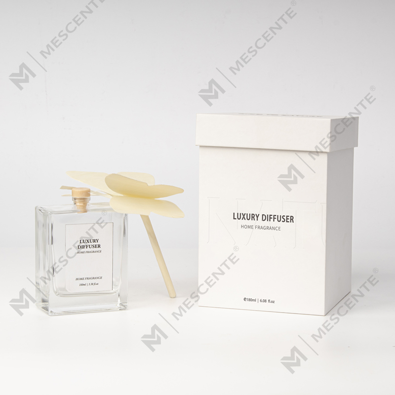 M&Scent stor firkantet flaske Big Rattan Stick Flydende Aromaterapi Reed Diffuser favoriserer med prop