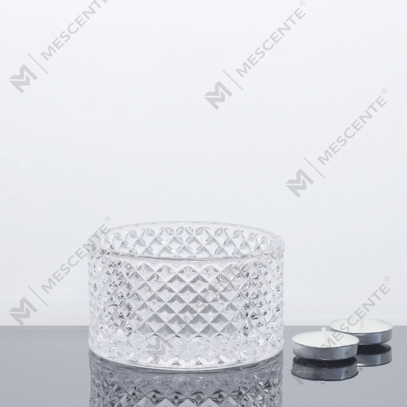 M&Scent Large 3 Wick Pink stearinlysglas med låg i bulk, keramisk stearinlyskrukke til stearinlysfremstilling