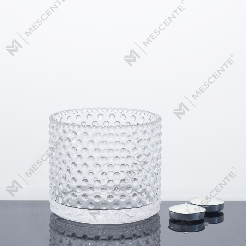 M&Scent Large 3 Wick Pink stearinlysglas med låg i bulk, keramisk stearinlyskrukke til stearinlysfremstilling