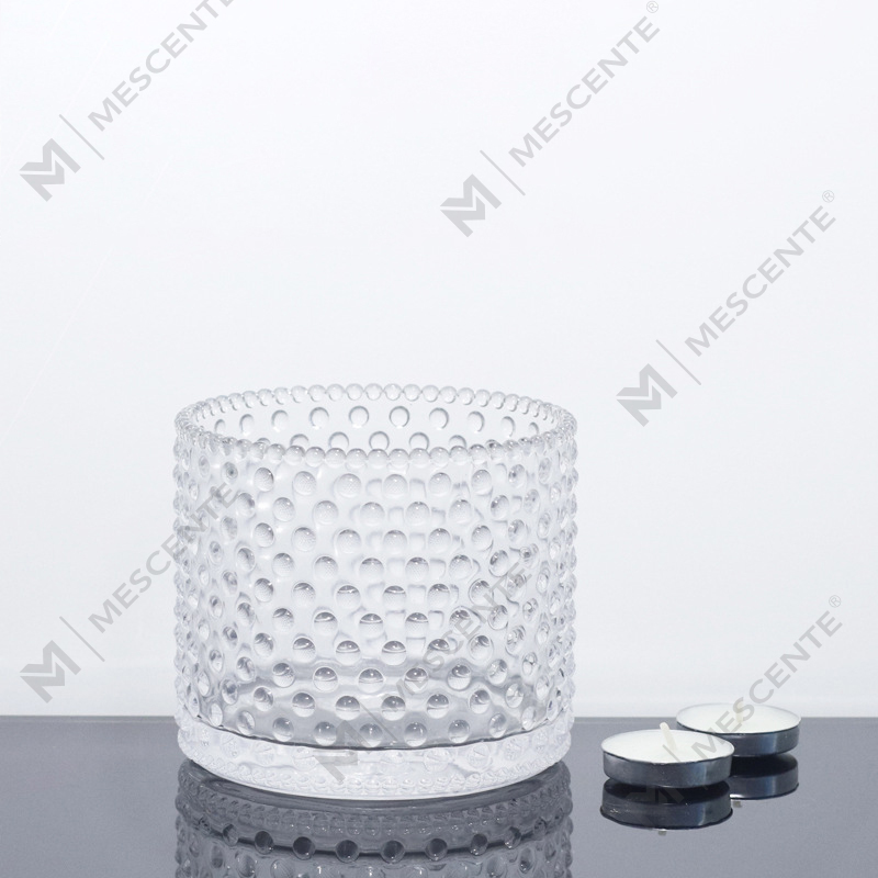 M&Scent Large 3 Wick Pink stearinlysglas med låg i bulk, keramisk stearinlyskrukke til stearinlysfremstilling