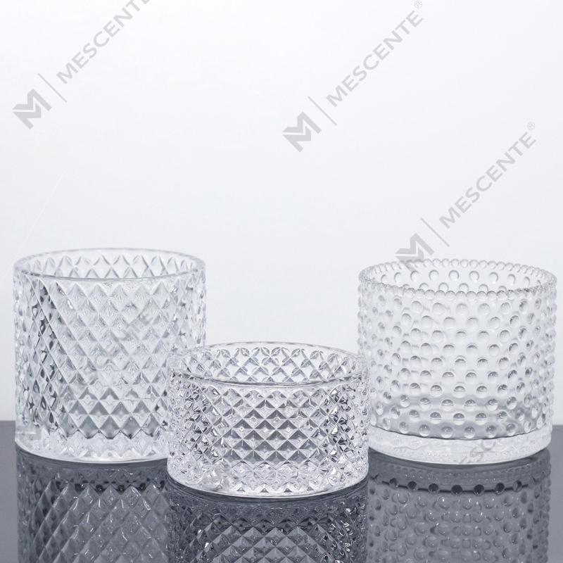 M&Scent Large 3 Wick Pink stearinlysglas med låg i bulk, keramisk stearinlyskrukke til stearinlysfremstilling