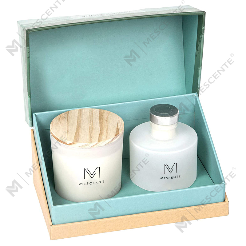 M&Scent Luksus Personlig Privat Label Efterårsdekor Aroma Duftende Soja Lys Reed Diffuser Gavesæt