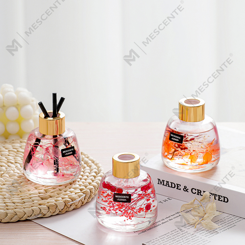 Mini hvid flaske Blomsterparfume Aroma Reed Diffuser Oil, Duft Thailand Reed Diffuser Gavesæt