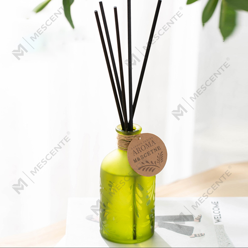 M&Scent Luxury Custom Private Label glasflaske Flower Liquid Reed Diffuser med gaveæske