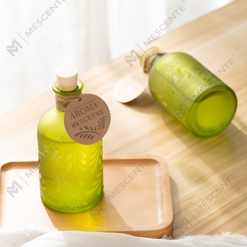 M&Scent Luxury Custom Private Label glasflaske Flower Liquid Reed Diffuser med gaveæske
