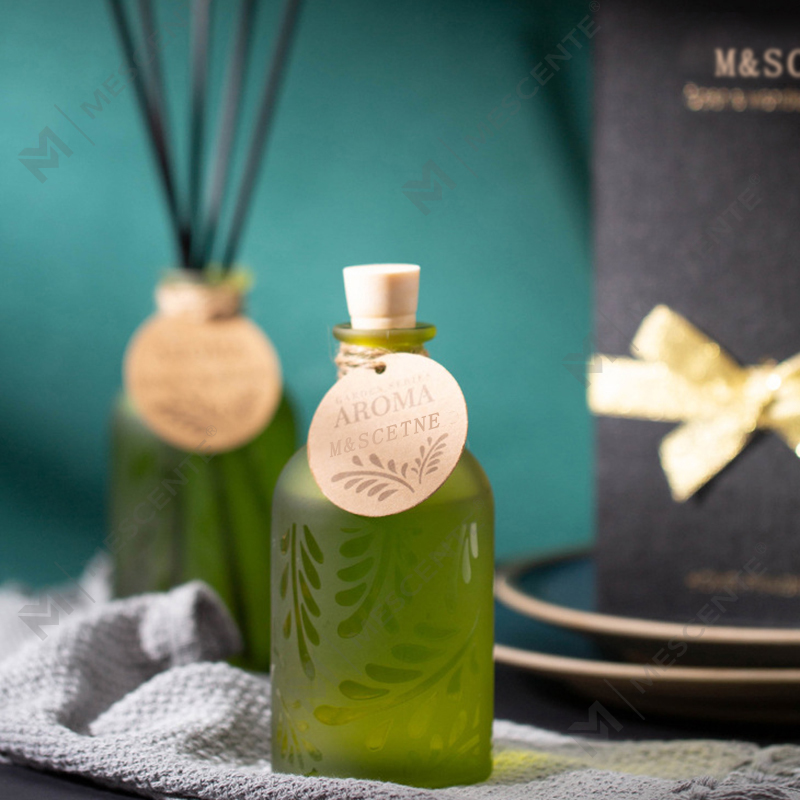 M&Scent Luxury Custom Private Label glasflaske Flower Liquid Reed Diffuser med gaveæske