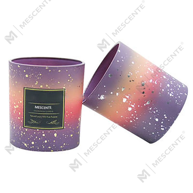 M&Scent Engros Brugerdefinerede tomme Frosted stearinlysglas til stearinlysfremstilling med låg