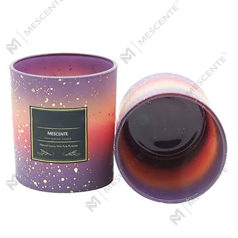 M&Scent Engros Brugerdefinerede tomme Frosted stearinlysglas til stearinlysfremstilling med låg