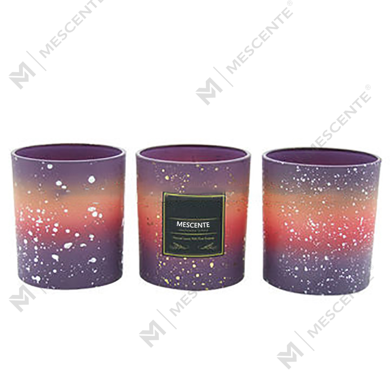 M&Scent Engros Brugerdefinerede tomme Frosted stearinlysglas til stearinlysfremstilling med låg