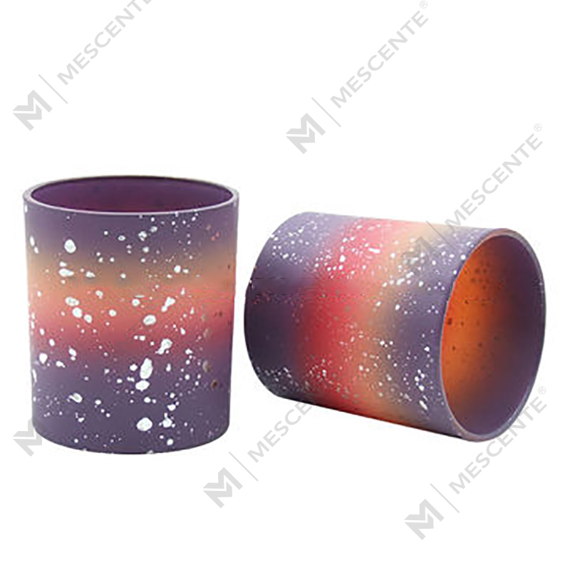 M&Scent Engros Brugerdefinerede tomme Frosted stearinlysglas til stearinlysfremstilling med låg