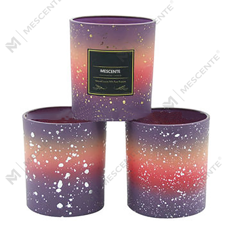 M&Scent Engros Brugerdefinerede tomme Frosted stearinlysglas til stearinlysfremstilling med låg