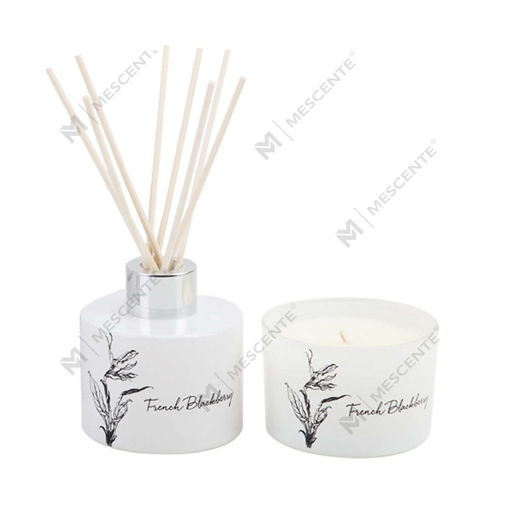 Mescente engros luksus private label aroma reed diffuser og duftlys gavesæt
