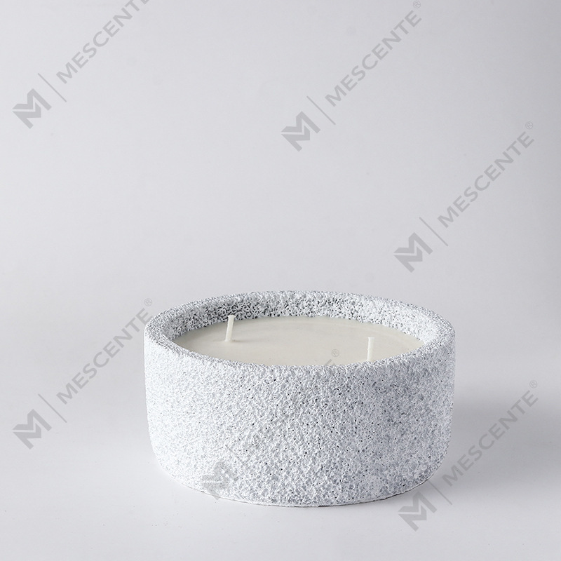 M&Scent luksus håndlavet logo spirituelle søjle stearinlys duftende glas med krystaller, 3 Wick stearinlys