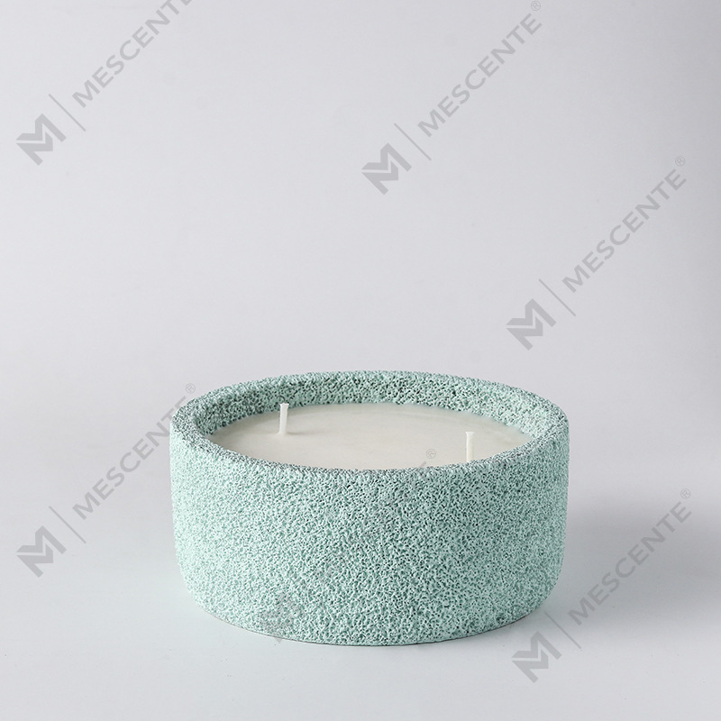 M&Scent luksus håndlavet logo spirituelle søjle stearinlys duftende glas med krystaller, 3 Wick stearinlys