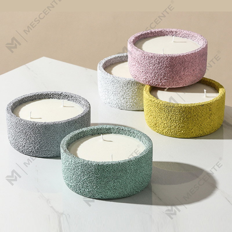 M&Scent luksus håndlavet logo spirituelle søjle stearinlys duftende glas med krystaller, 3 Wick stearinlys