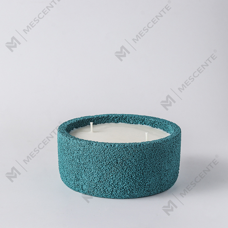 M&Scent luksus håndlavet logo spirituelle søjle stearinlys duftende glas med krystaller, 3 Wick stearinlys