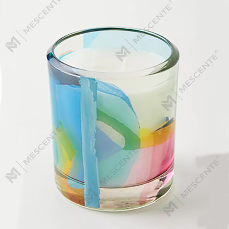 M&Scent Engros Luksus Custom Decoration Private Label Sort Glas Krystal Duftende Sojavokslys