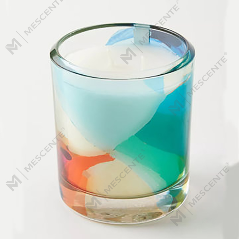 M&Scent Engros Luksus Custom Decoration Private Label Sort Glas Krystal Duftende Sojavokslys