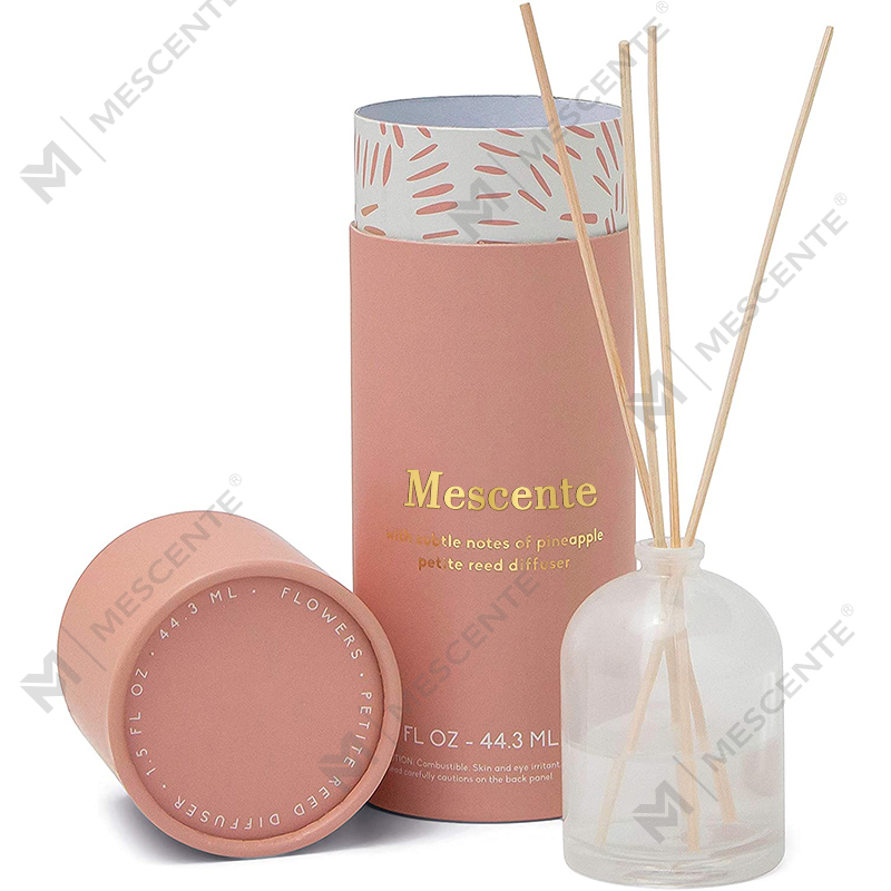 M&Scent Luxury Custom Large Rose Gold Glasflaske Blomst Private Label Liquid Reed Diffuser med gaveæske