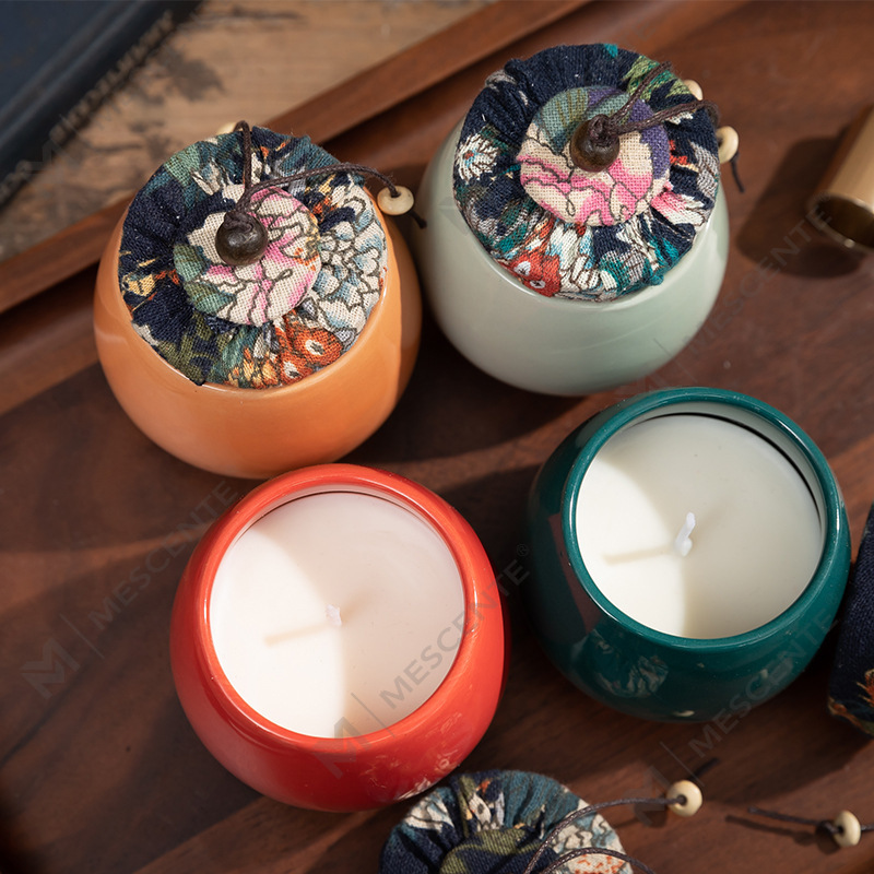 M&Scent Luksus Decoration Bulk Order Keramisk Pillar Aromaterapi Paraffin Candle