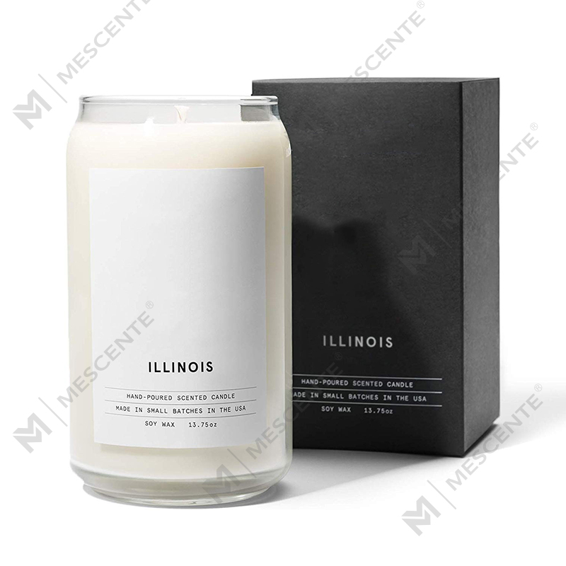 M&Scent Organic Customized Ceramic Milky Woodwick stearinlys, stearinlysbeholder