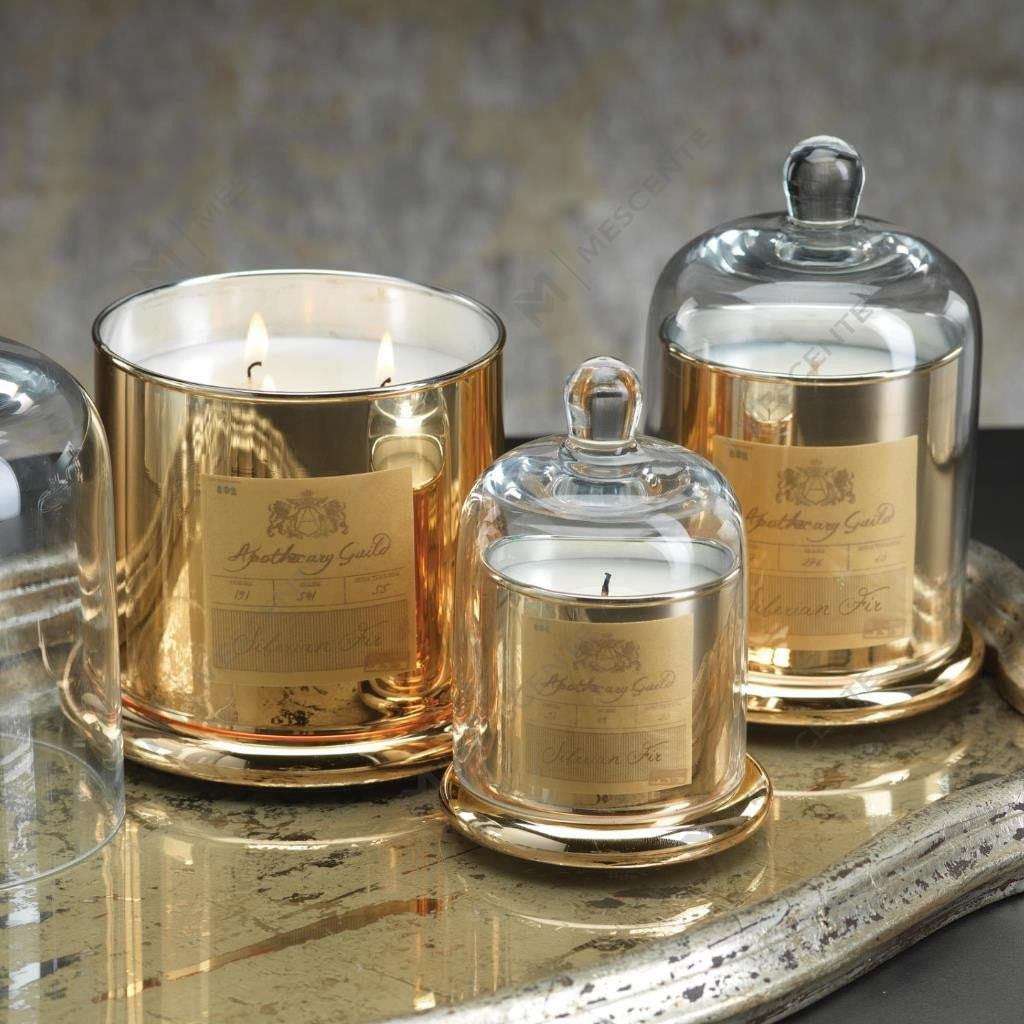 M&Scent Dekorativ romantisk bryllupsklokkekrukke Glaskuppeldæksel Duftlys A29275