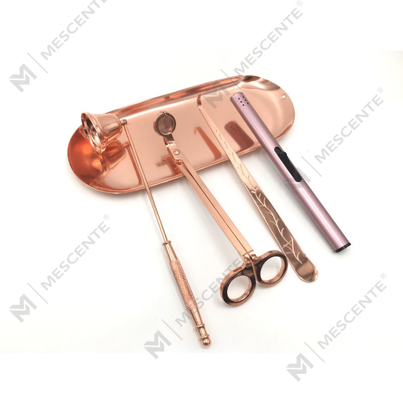Mescente 4 i 1 stearinlys Snuffer Wick Trimmer Dipper Sæt A99133-3
