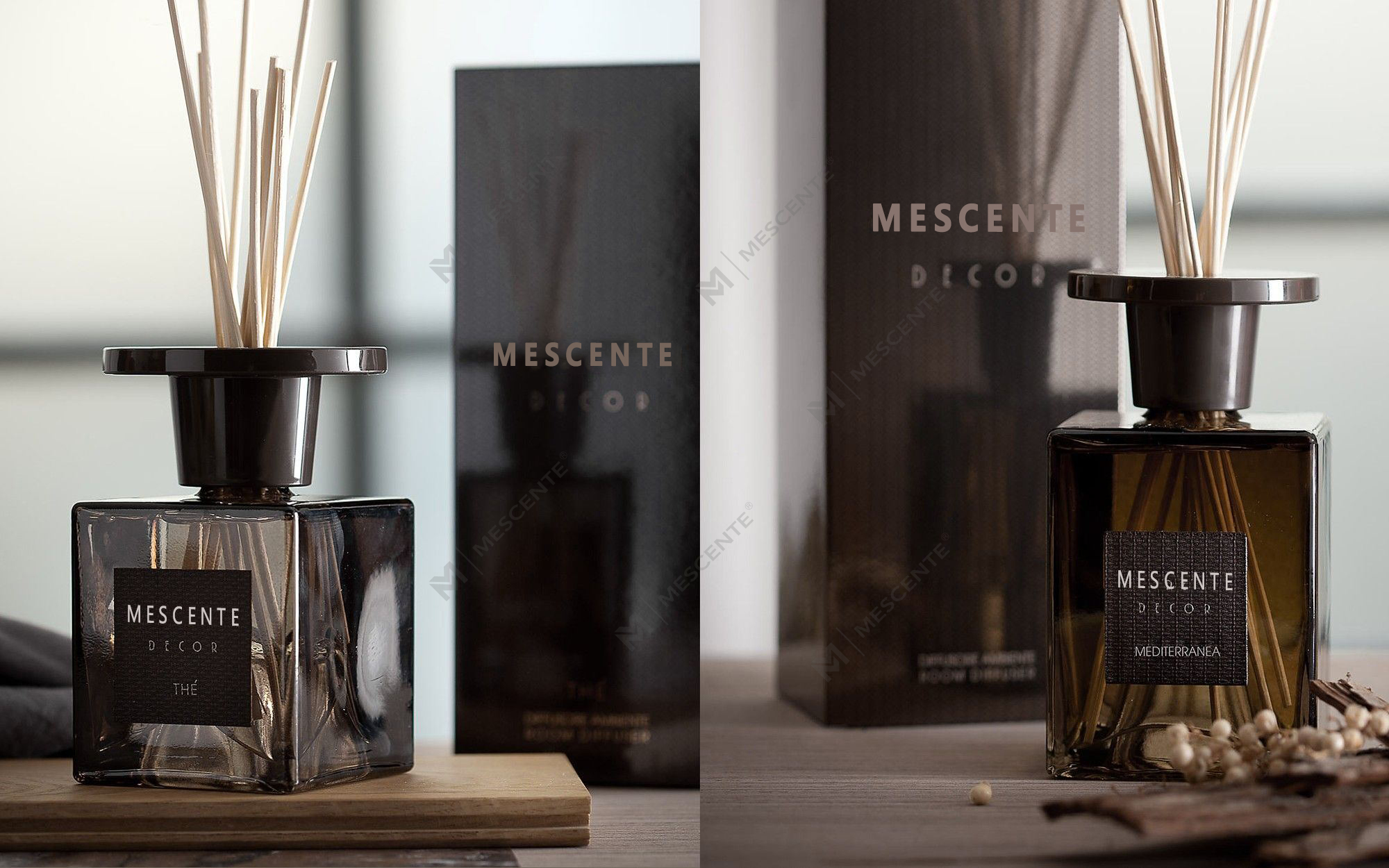 Mescente 2pk 120ml hvid mælkebøtte reed diffuser sæt, private label reed diffuser sæt
