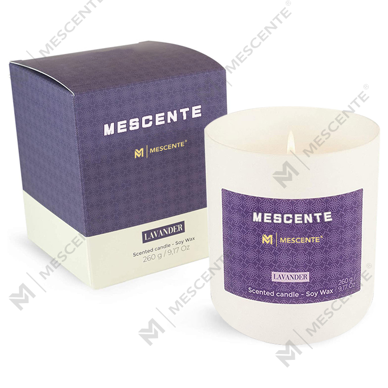 M&Scent Mason Jar Mini sojabaserede stearinlys, luksusemballage marmorlys sojavoks