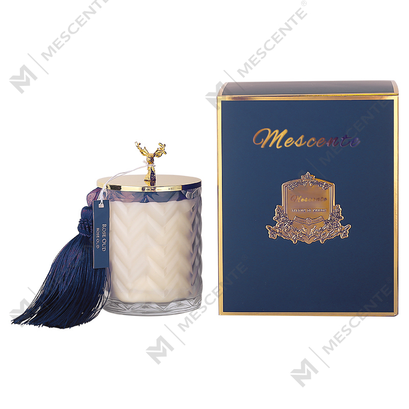 M&Scent Engros Custom Private Label Container Aromaterapi Duftduft Aroma Sojalys med krystaller