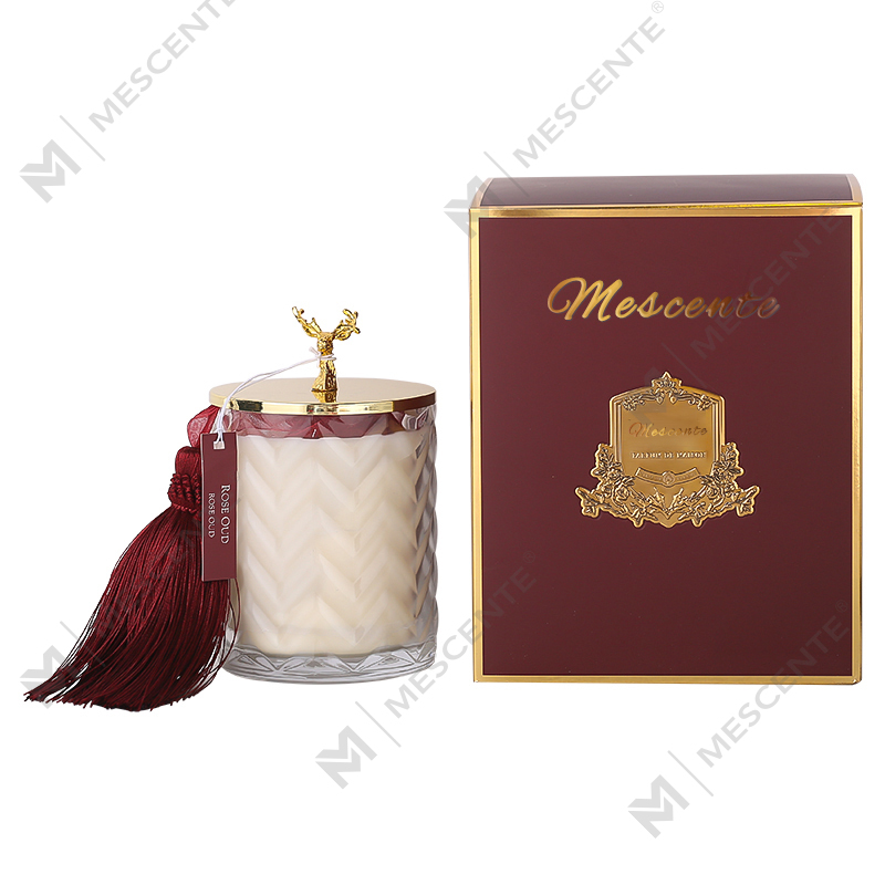 M&Scent Engros Custom Private Label Container Aromaterapi Duftduft Aroma Sojalys med krystaller