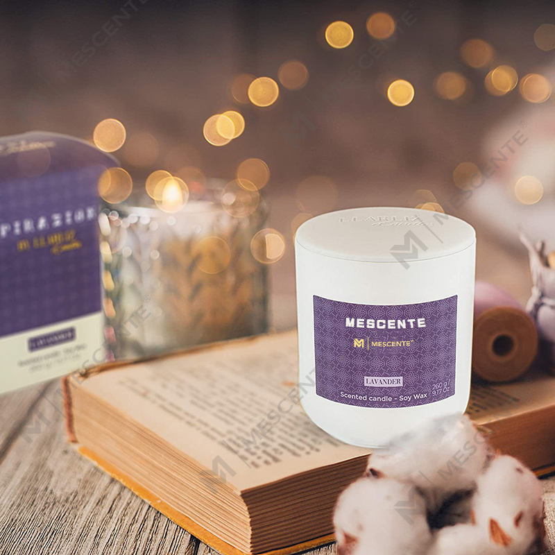 M&Scent Mason Jar Mini sojabaserede stearinlys, luksusemballage marmorlys sojavoks