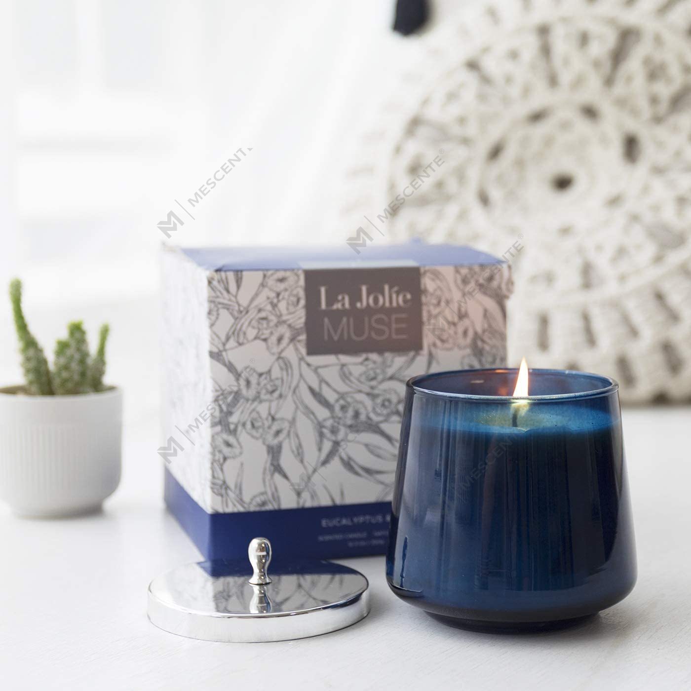 M&Scent 100 % naturlig aromaterapibog Duftende sojalys til hjemmet, store krukker duftende stearinlys