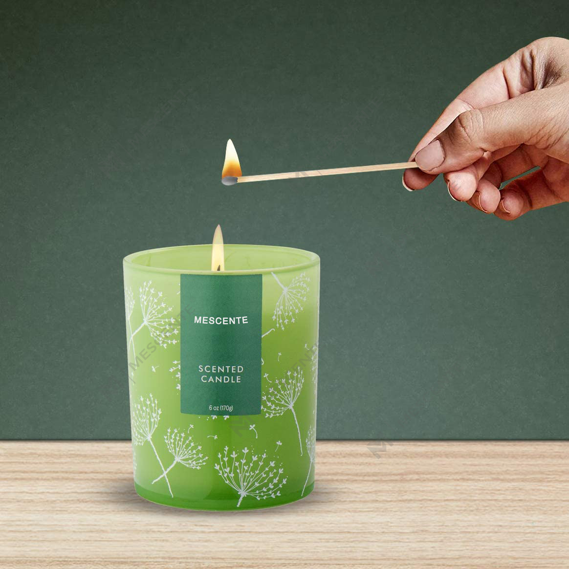 M&S duft brugerdefineret logo print prøve Aromaterapi duftende stearinlys, duftlys med tørrede blomster