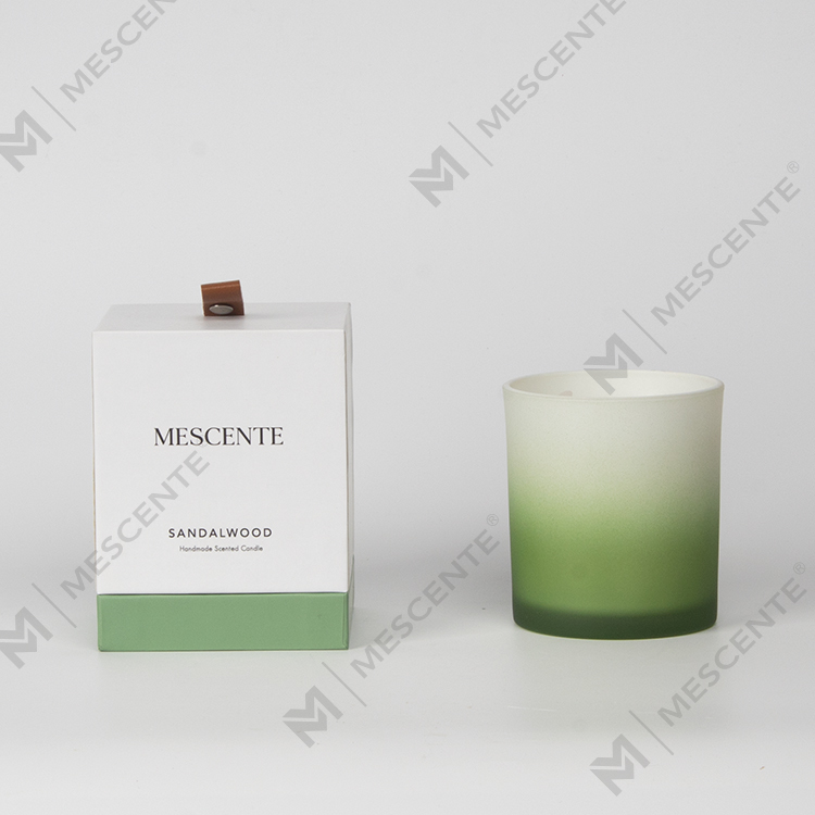 Gradient frostet glas stort duftende sojalys