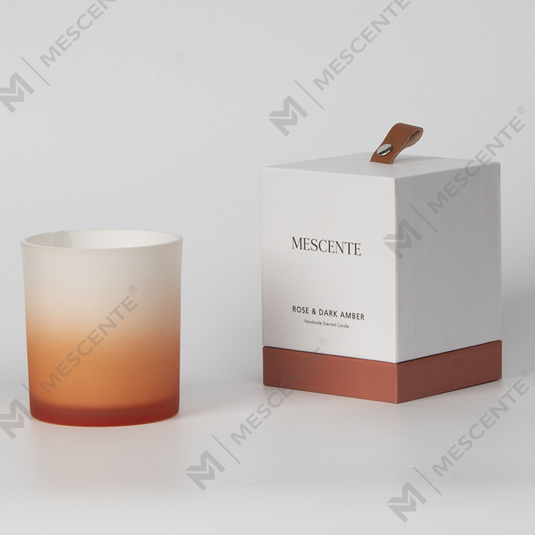 Gradient frostet glas stort duftende sojalys