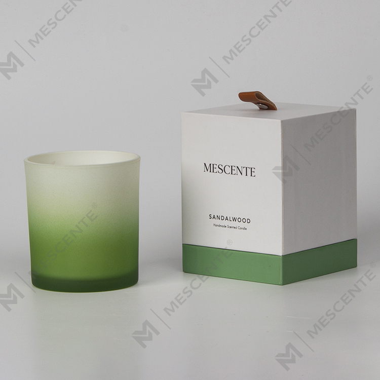 Gradient frostet glas stort duftende sojalys