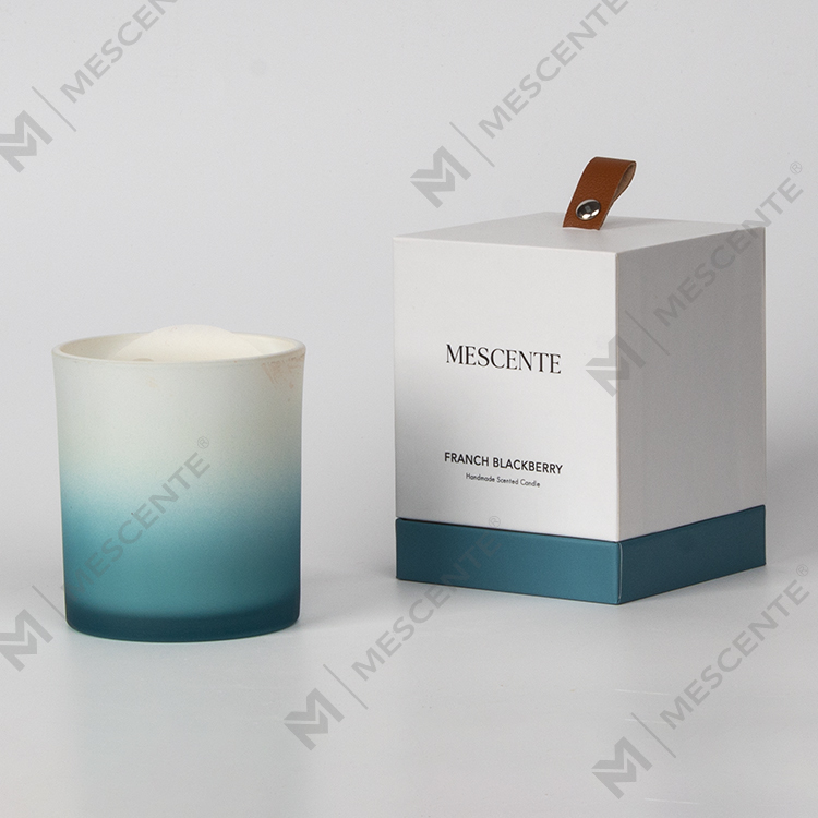 Gradient frostet glas stort duftende sojalys
