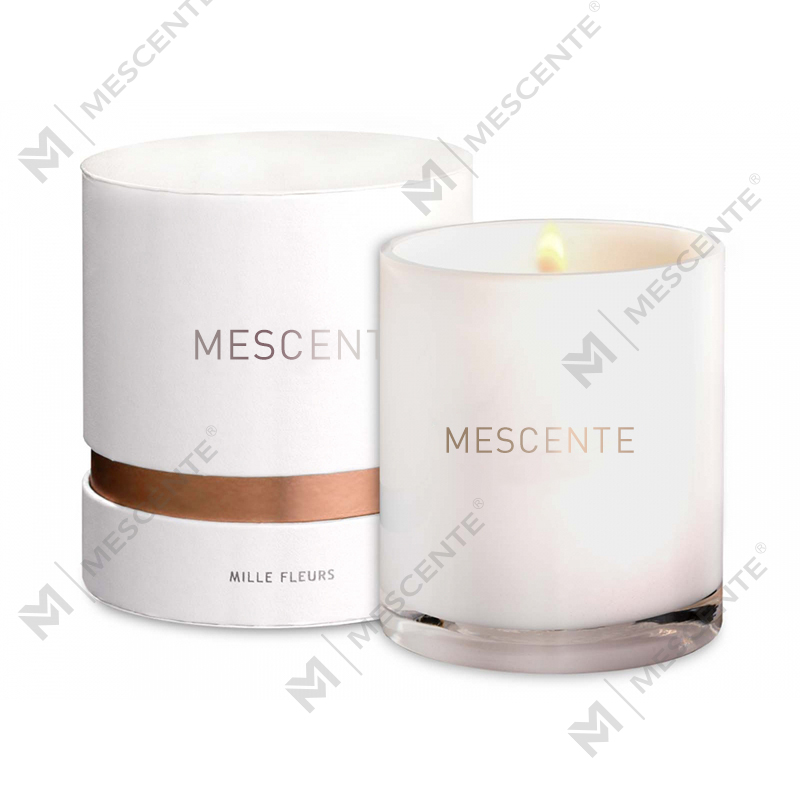 M&S cent Custom Luxury Matt Glas Wick Duftlys 100 timer, Duftende Private Label stearinlys