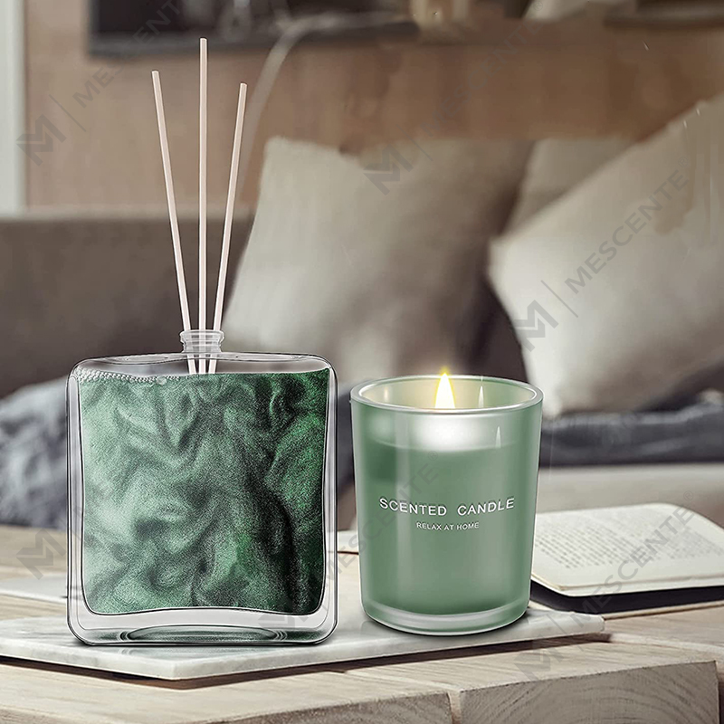 M&S cent Citron Basilikum Duftolie Reed Diffuser og Duftlys Gavesæt med Pinde til Hjemmet