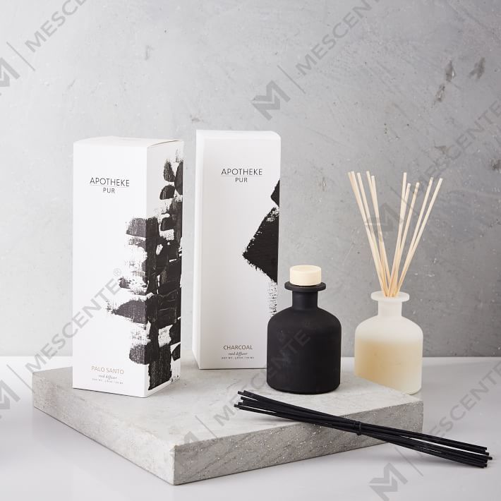 Mescente Luksus 180 ml tilpasset glasflaske Reed Diffuser til æterisk olie til hoteller