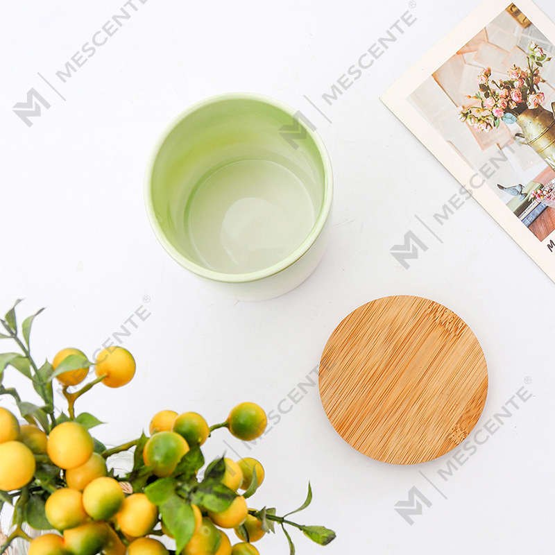 M&Scent Private Label Home Decoration Brugerdefinerede duftlys i keramiske stearinlyskrukker