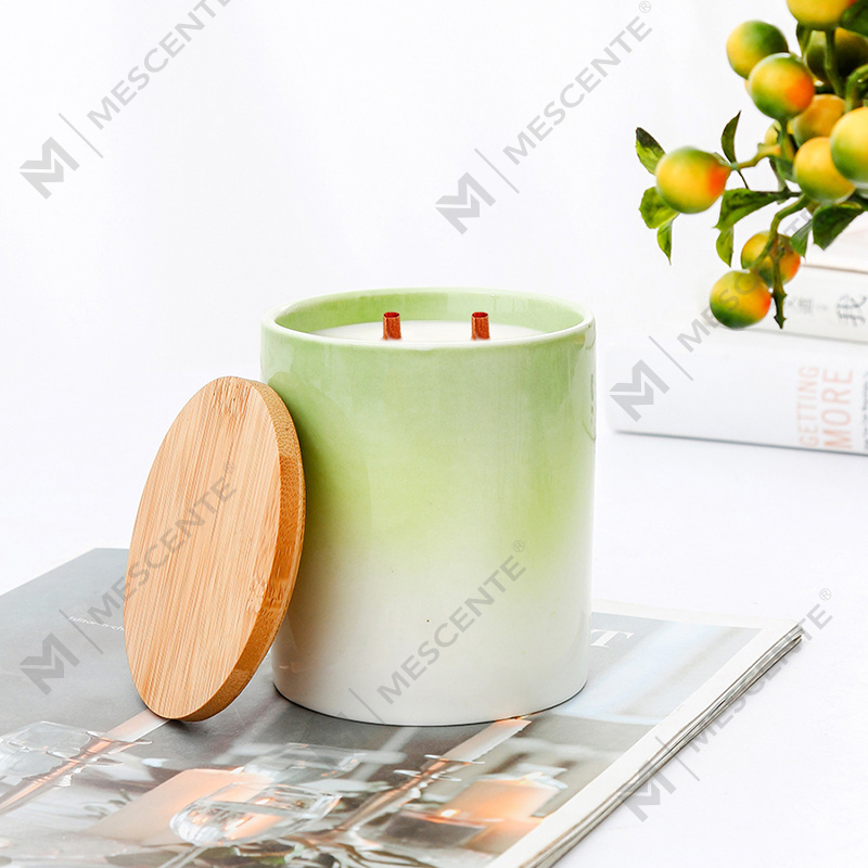 M&Scent Private Label Home Decoration Brugerdefinerede duftlys i keramiske stearinlyskrukker