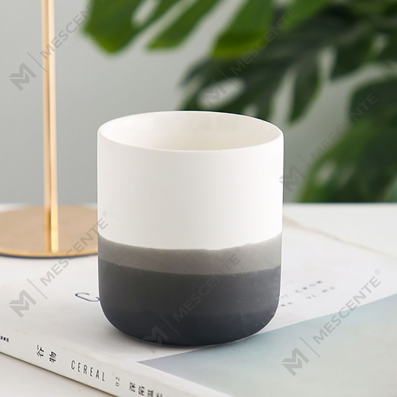 M&Scent dekorativ keramik blå og hvid vase tilspidset fyrfadsstage, lanterner og lysglas