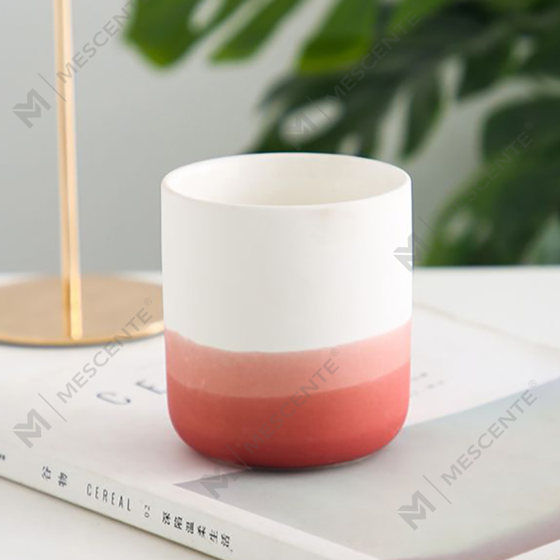 M&Scent dekorativ keramik blå og hvid vase tilspidset fyrfadsstage, lanterner og lysglas