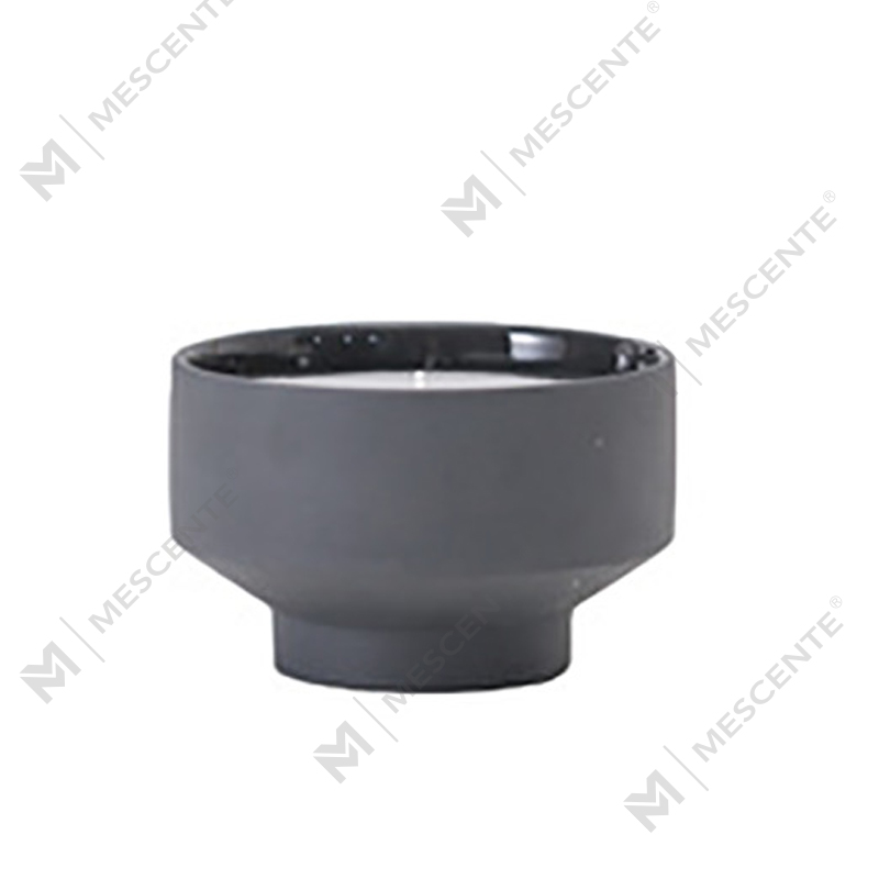 M&Scent Engros Custom Large Modern 3 Wick White Frosted Julelyskrukke med bambuslåg